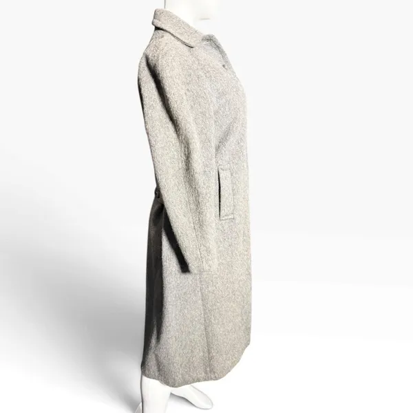 Vintage Soda-Set Fashions Gray Wool Overcoat Union Made Mid Century Coat Wool - Image 4