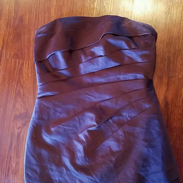 Strapless David's bridal bridesmaid formal dress - Image 2