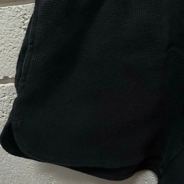 Brandy Melville Black Waffle Knit Shorts - Image 5