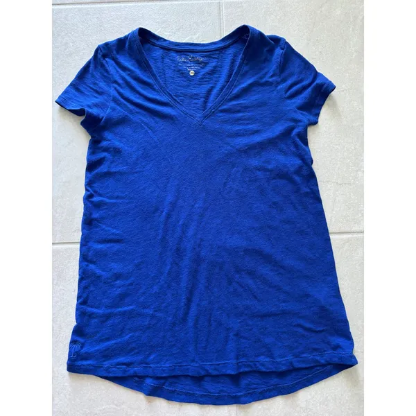 Lilly Pulitzer Top Womens XXS Blue Cotton Minimalist Capsule‎ Luxury Preppy - Image 3