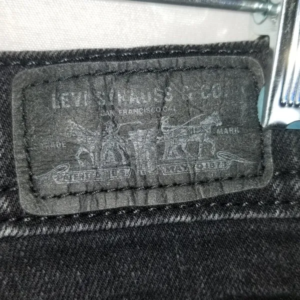 Levi's 505 Straight Leg Jeans Women's Size 12M Soft Black Stretch Denim Mid-rise - Image 9