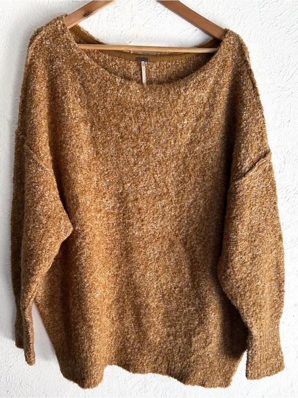 Free People Moira Slouchy Tunic Sweater Honeycomb Oversized Small Cozy - Image 3