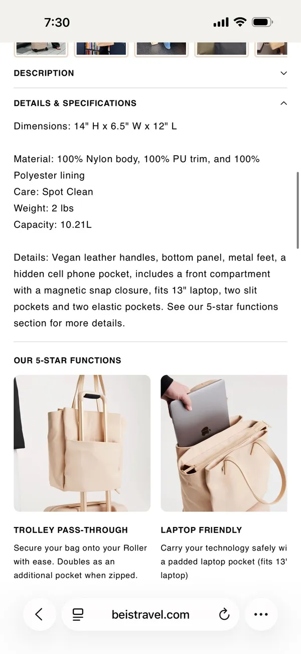 BEIS Commuter The Work Tote - Image 7