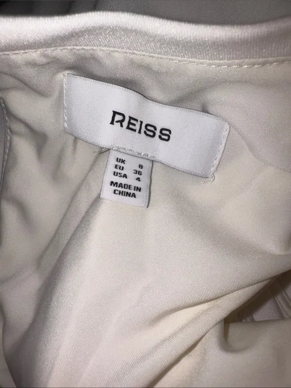 NEW Reiss Bronte Ruched Sleeveless ivory Midi Dress sz 4 - Image 7