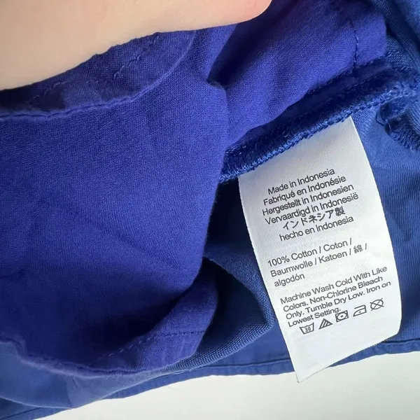 NWT Madewell Mini Shirtdress in Regenerative Chino Long Sleeve Blue Size Small S - Image 9