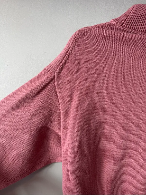 Wilfred Free Aritzia Women’s Merino Wool Mauve Mock Neck Sweater Medium - Image 8