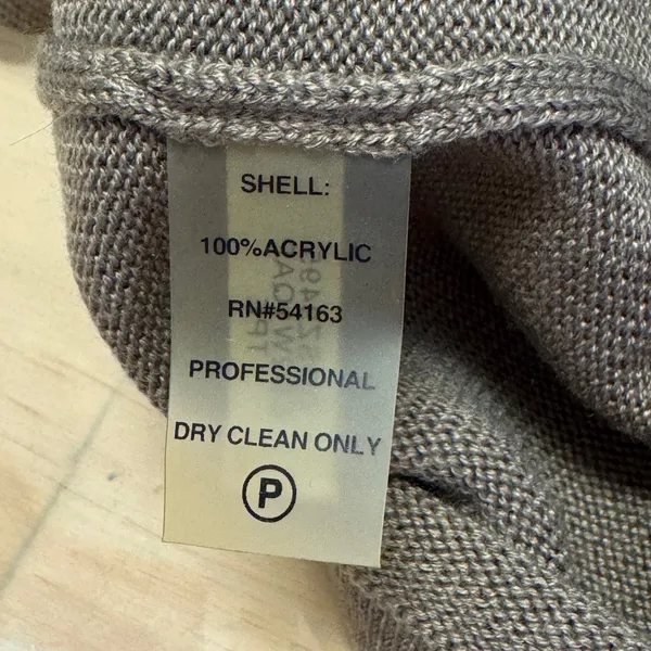 Calvin Klein Taupe Sleeveless Shawl Collar Sweater Dress CD2W1QAP XL - Image 7