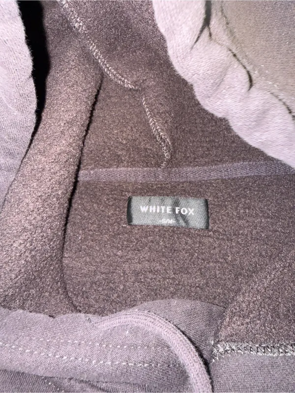 White‎ Fox "Don't Waste Time" Cherry Bomb charcoal hoodie S/M - Image 5