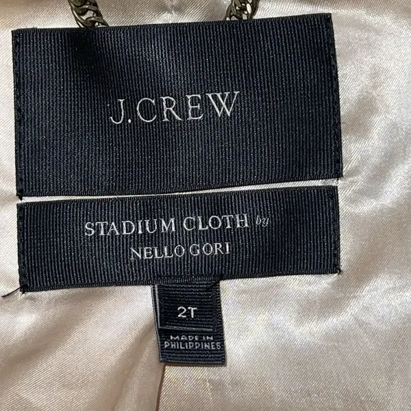 J. Crew Chateau Parka Italian Stadium Cloth Wool Coat Hooded Size 2T Tall‎ Beige - Image 10