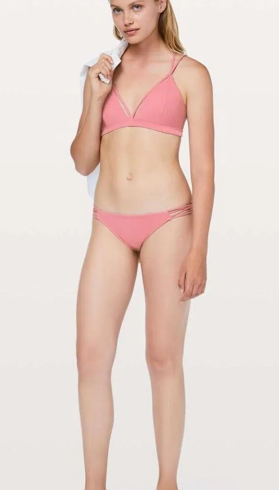 Lululemon Shoreline Bikini Bottom Pink Size 10 New NWT LW7AOAS CHRT - Image 3