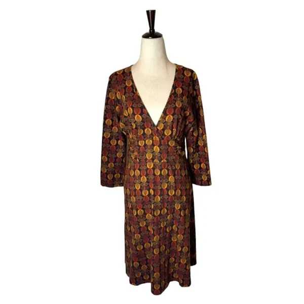Patagonia‎ Dress Women Medium Orange Bijou Dot Bengal Margot Mini Athleisure - Image 2