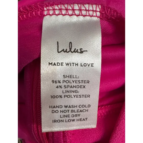 Lulus Magenta Pink High Waisted Wide Leg Dress Pants‎ Size Small NWT - Image 5