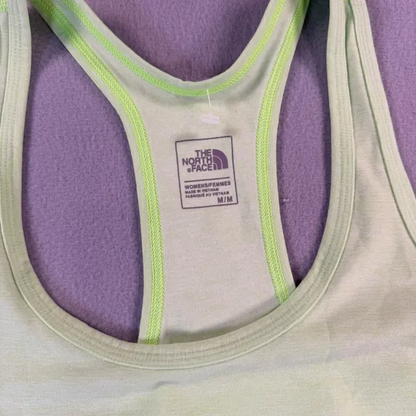 The North Face Womens Lime Green Heather Racerback Athletic Tank Top Medium - Image 2