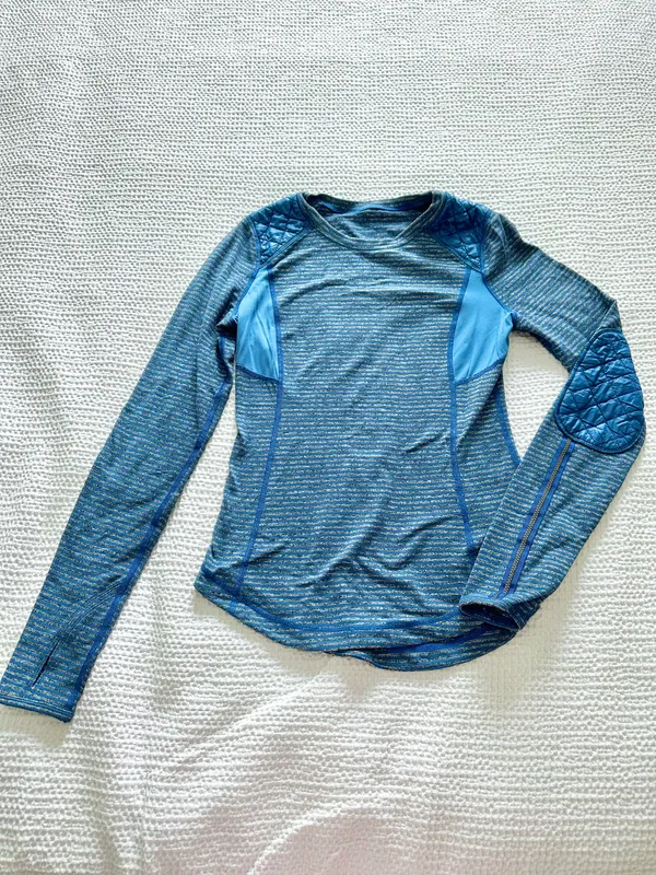 Run Ice Queen Long Sleeve Slope Stripe Limitless Blue - Image 2