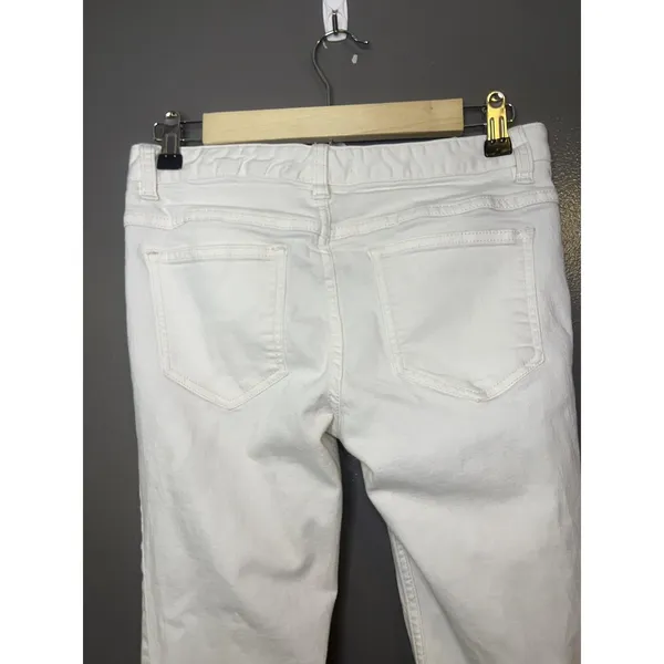 Free People Distressed Skinny Jeans Womens 27 White Slim Stretch Denim - Image 5