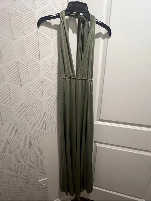 12th TRIBE HALTER JUMPSUIT FLOWY WIDE LEG BODYCON BADDIE FESTIVAL SML - Image 14