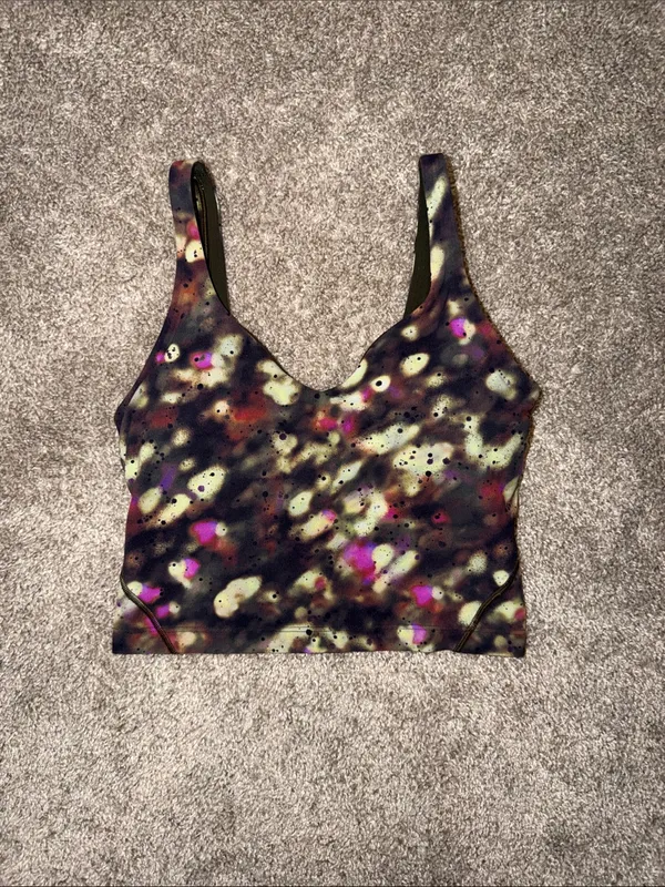 Lululemon Align Tank Top Soft Focus Splatter Green Multi - Size 4 - Image 3
