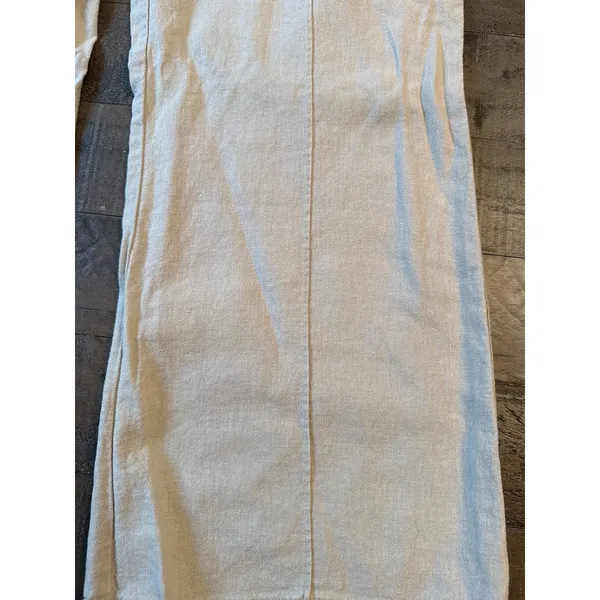 Just Living Women's Beige Wide Leg Linen Casual Pants Size Small - Image 4