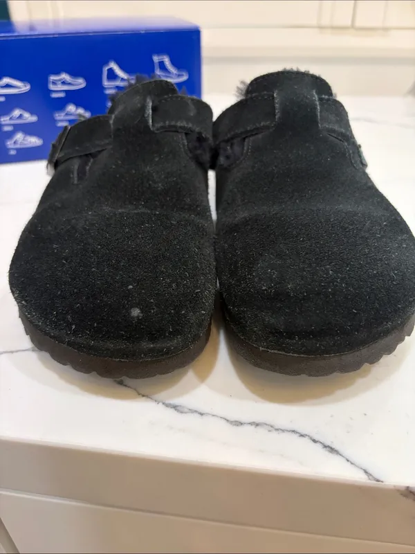 Birkenstock Boston VL/Fell black suede - Image 6