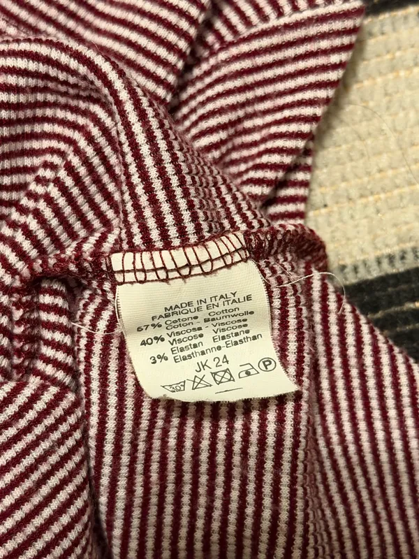 Brandy Melville Maroon Striped Top - Image 5