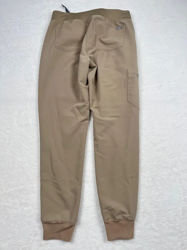 FIGS Zamora High Waisted Jogger Scrub Pants Latte Small - Image 2