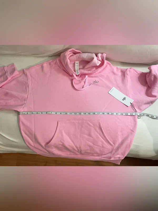 ALO Yoga NWT Accolade Hoodie Pullover Sweet Pink Size M Unisex SOLD OUT RARE - Image 7