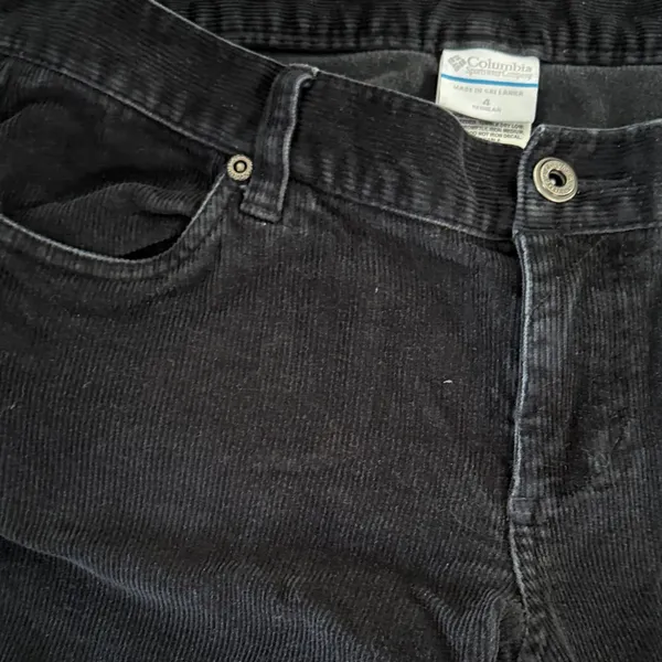 Women’s Columbia Black Corduroy Trousers Size 4 Regular - Image 4