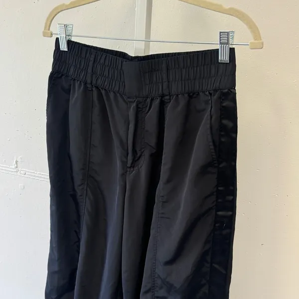 Future Collective Kahlana Barfield Brown Black Track Pants Zipper Cuff XS - Image 4