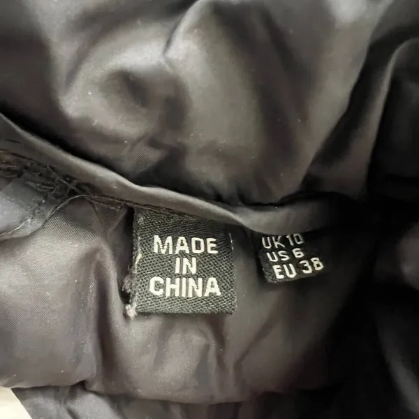 Superdry‎ Original Fuji Black Puffer Jacket Womans Size US 6 Double Zipper - Image 4