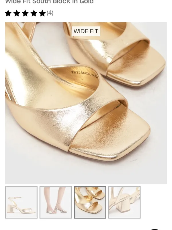 Schuh gold block heel Size 6 - Image 7