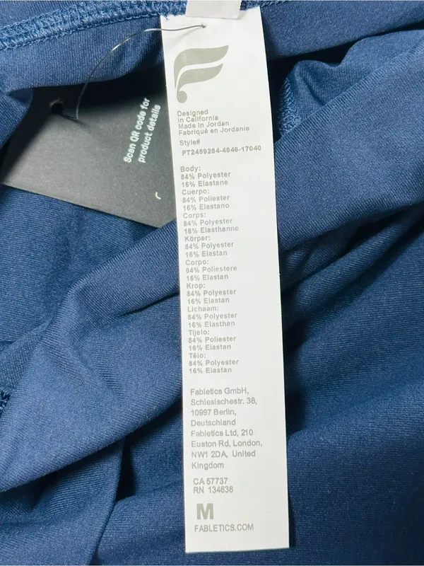 Fabletics dark blue foldover wide-leg pants - Image 6