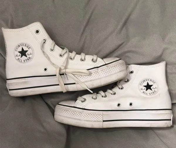 White Platform Converse High-Top - Image 2