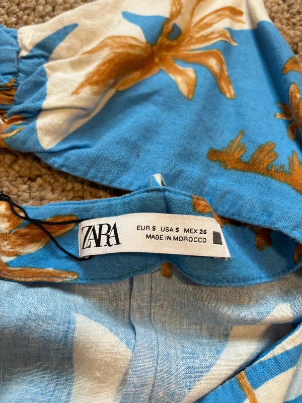 Blue floral sundress Zara - Image 4