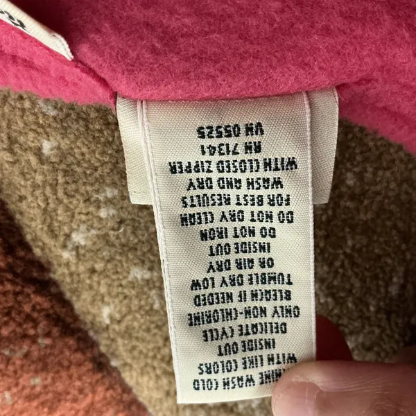 LL Bean Fleece Full Zip Vest Womens Granola Girl M Pink Gorpcore Layering - Image 5