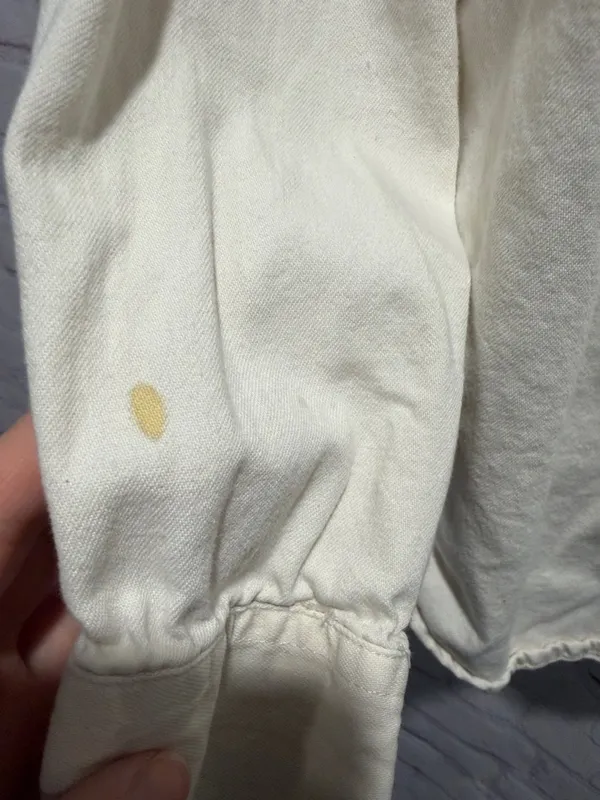 aerie Cream Button-Down Shirt Woman’s‎ Size Medium - Image 4
