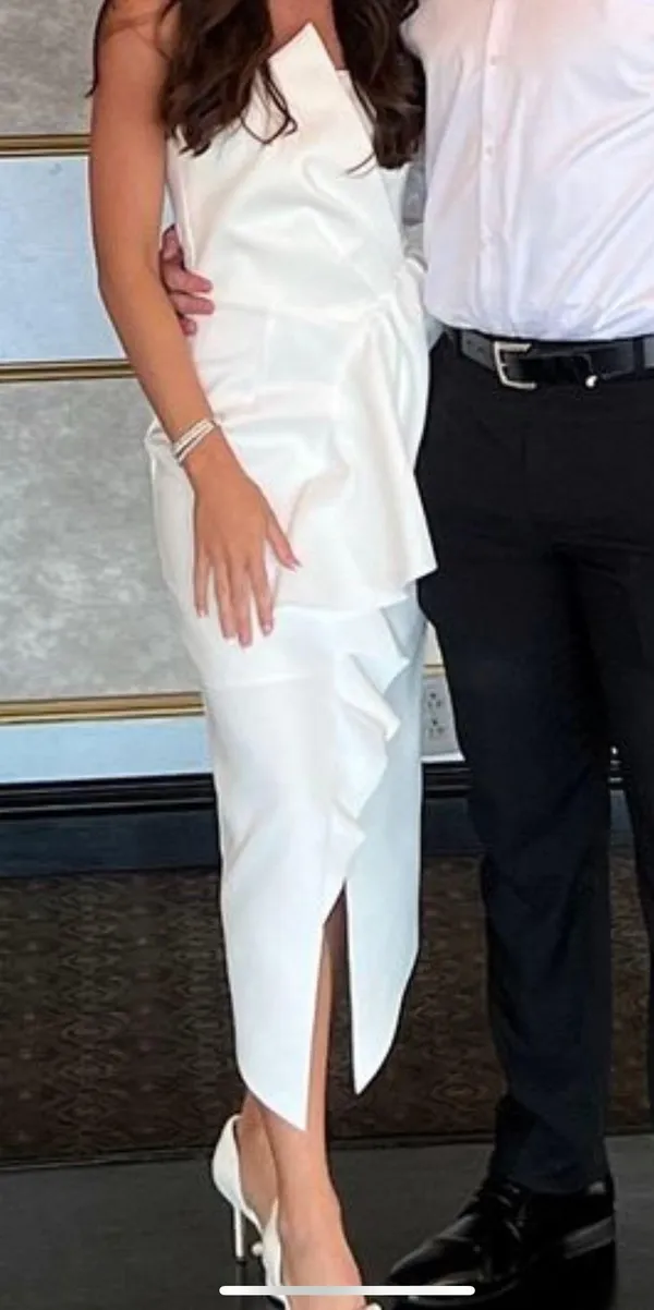 White Rehearsal Dress - Image 3