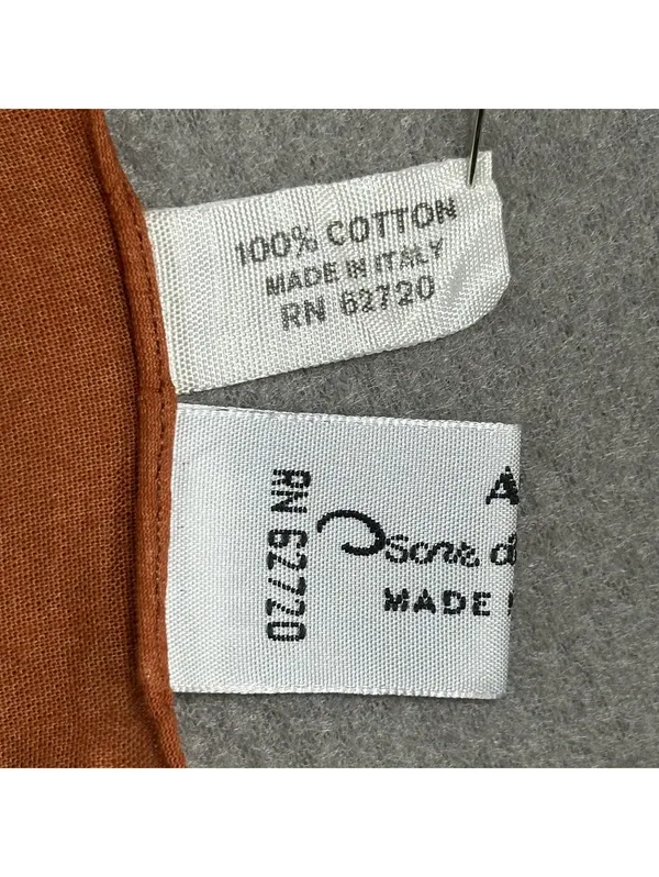 Vintage Accessory Street Oscar De La Renta Leaf Pattern Cotton Scarf - Image 10