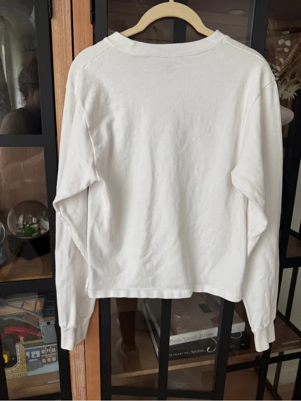 Brandy Melville Texas long sleeve tee crewneck pullover sweatshirt varsity navy - Image 4