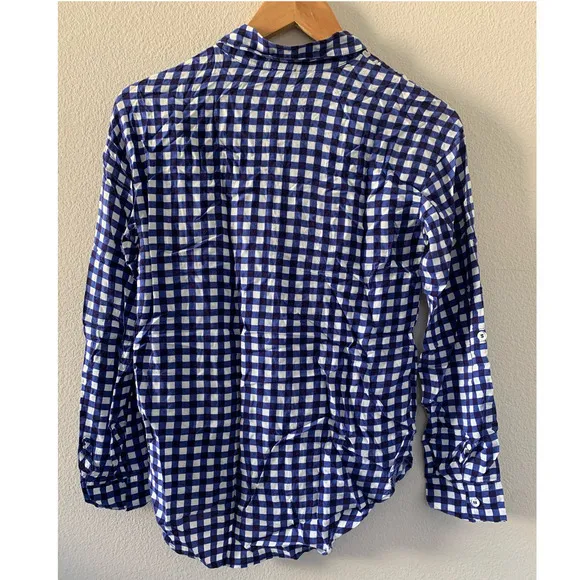 Splendid Gingham Button‎ Down Navy - Image 5