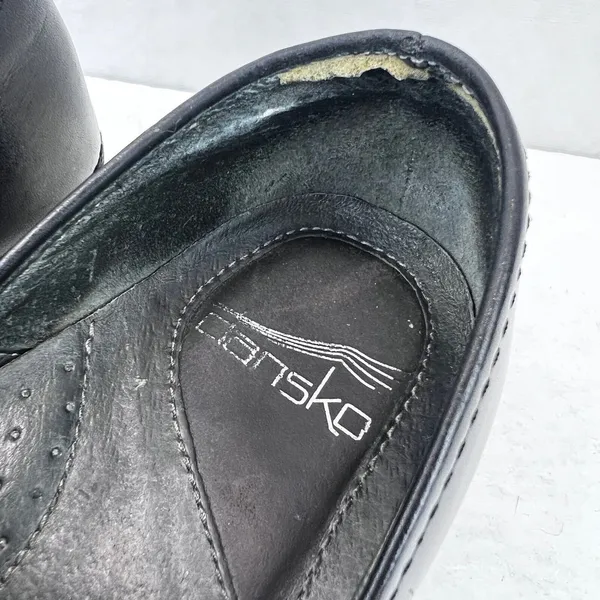 Dansko Professional Leather Clogs‎ Slip On Black Women's Shoes EU 38 US 7.5-8 - Image 12
