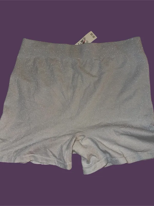 Aerie Size Large Boyshort Gray Silver Sparkle Glitter NWT Shorts Women’s - Image 2