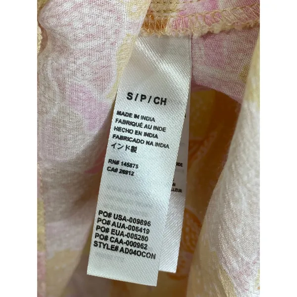 Amuse Society Constellation Pink Yellow Bone Floral Mini Dress Womens Small‎ S - Image 8