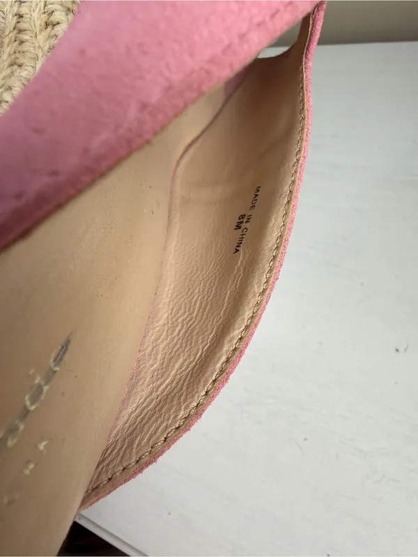 KATE SPADE Thea Wedge in Rococo Pink Sz 8 Suede Espadrille Feminine Girly - Image 13