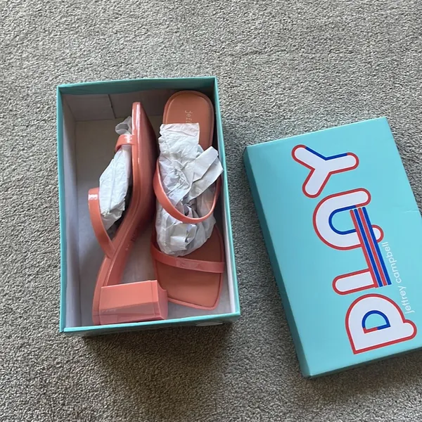 NIB JEFFREY CAMPBELL Jamm-3 Jelly Slide Sandal In Pink - Image 6