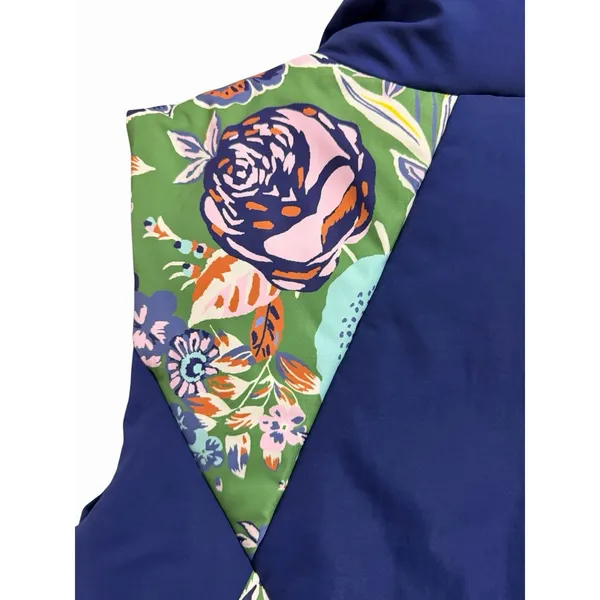 Anthropologie Daily Practice Puffer Vest Blue Patchwork Women's Size Medium‎ - Image 8