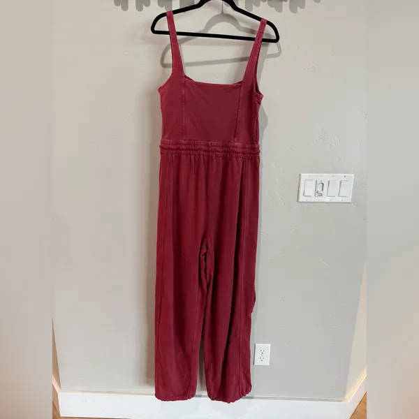 Free People Inbound Onesie crimson red size large NWT - Image 15