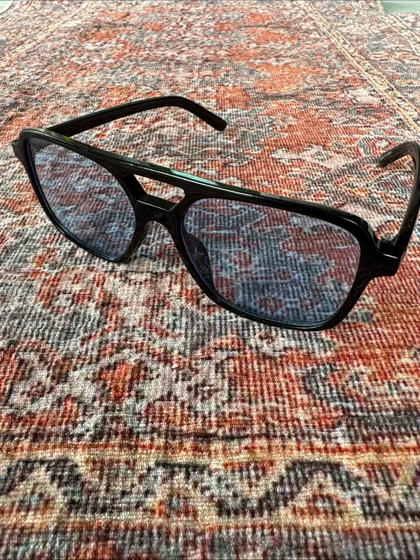 Black Sunglasses with Blue Tinted Lenses - Image 5