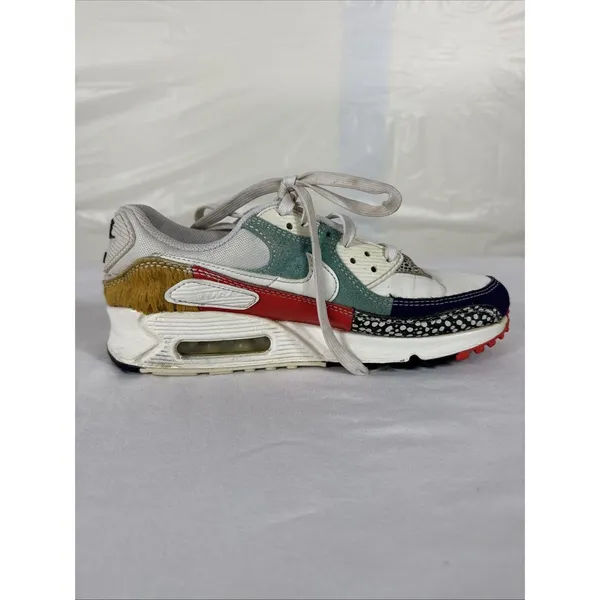 Nike Air Max 90 SE Safari Mix White Curry DH5075-100 Women's 7 Streetwear - Image 6