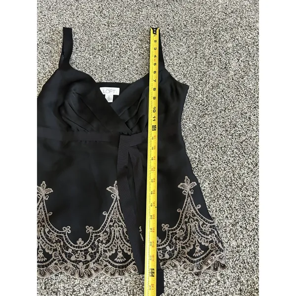 vintage Y2K Ann Taylor Loft black camisole tank top sleeveless blouse 4 - Image 4