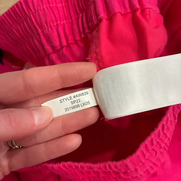NWT J. Crew Women’s Linen Cotton Blend Drawstring Pant Hot Pink Size 4 - Image 7